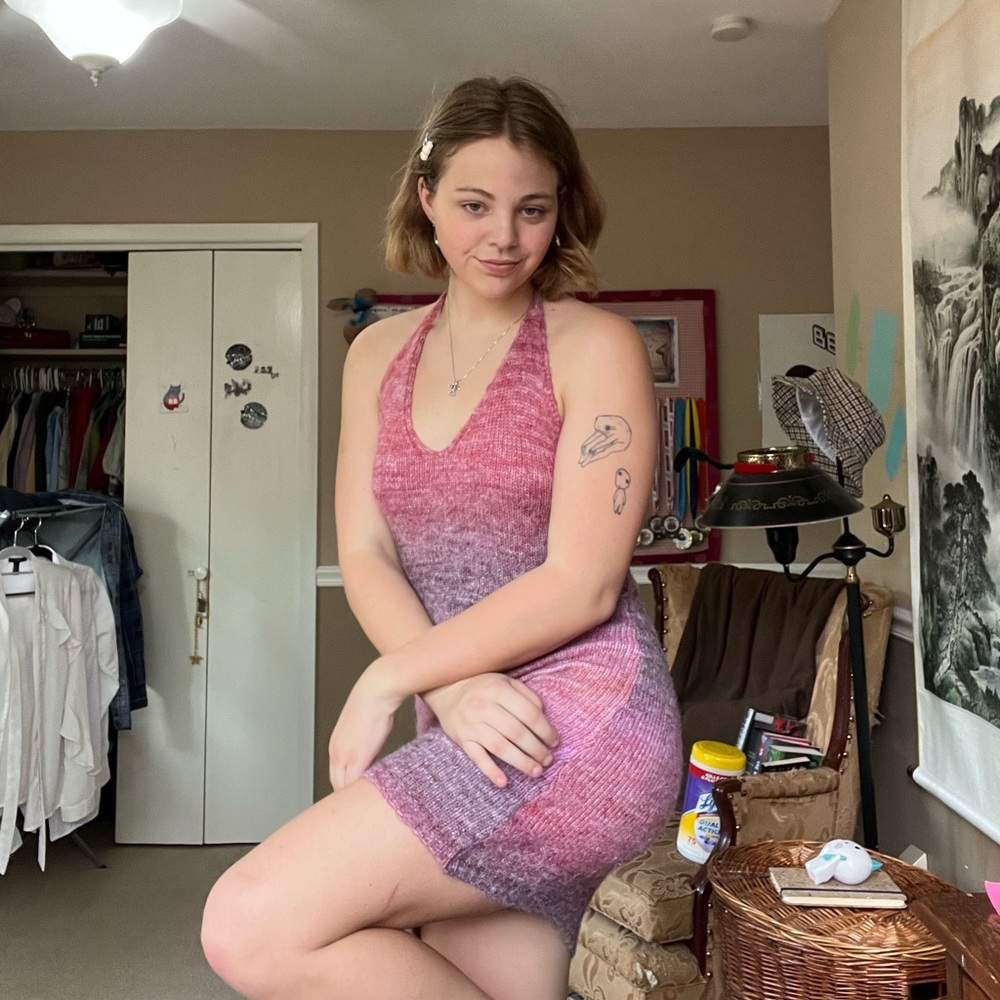 S/M knit halter dress